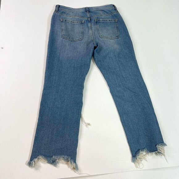 We The Free Straight Leg Jeans Women's 28 Maggie Ripped Ankle Aged To Perfection - Picture 10 of 11